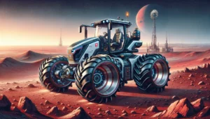 Karl Hoffman Detailed and vivid concept art of the entirely robotic electric tractor designed by a rocket science company, now set on Mars. The tractor should main1