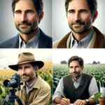 Karl Hoffman Photo realistic headshots of Karl Hoffman Agriculturalist, Professor, and Farm Journalist. Create four individual images showing him in different set15