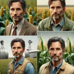 Karl Hoffman Photo realistic headshots of Karl Hoffman Agriculturalist, Professor, and Farm Journalist. Create four individual images showing him in different set16