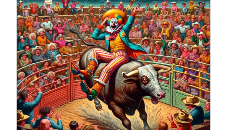 Rodeo Clown Accidentally Wins Bull Riding Event, Now a National Hero