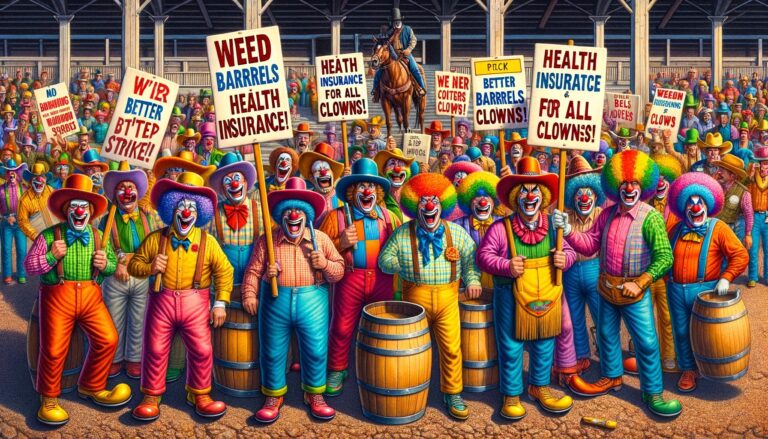 Rodeo Clown Union Strikes: Demand Better Barrels and Health Insurance