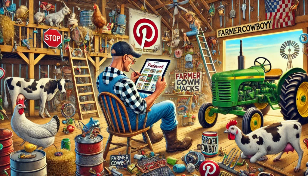 Study Shows Farmers Now Spend 50% of Their Day on Pinterest Looking for DIY Farm Hacks Study Shows Farmers Now Spend 50% of Their Day on Pinterest Looking for DIY Farm Hacks